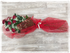 MAZZO ROSE A NUMERO CON GIPSOPHILA