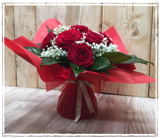 BOUQUETTO  ROSE + GIPSOPHILA
